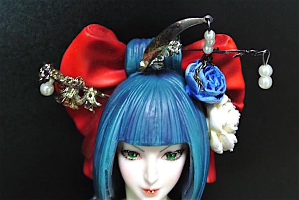 Ancient Style Japanese Anime Figures Real Clothes For Collection 35*6*4cm