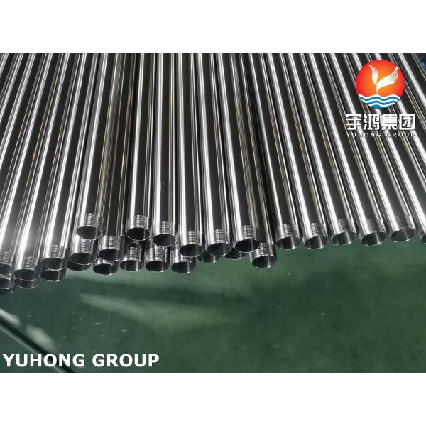 Sanitary ASME SA270 TP304 Stainless Steel Bright Annealed Tube (Threaded End)