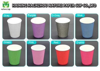 Hot Drinks Wedding Paper Cups With Lids  , Simple Colored Paper Coffee Cups