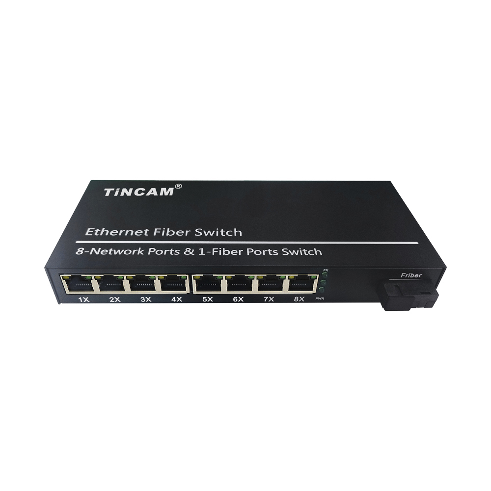 TiNCAM Factory Fast Ethernet PoE Switches with 8 10/100Mbps Adaptive RJ45 Ports