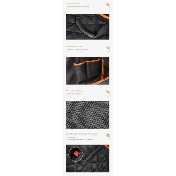 Dog Car Seat Cover for Back Seat, 4-in-1 Waterproof Pet Dog Seat Cover for SUV 100% Scratchproof Nonslip