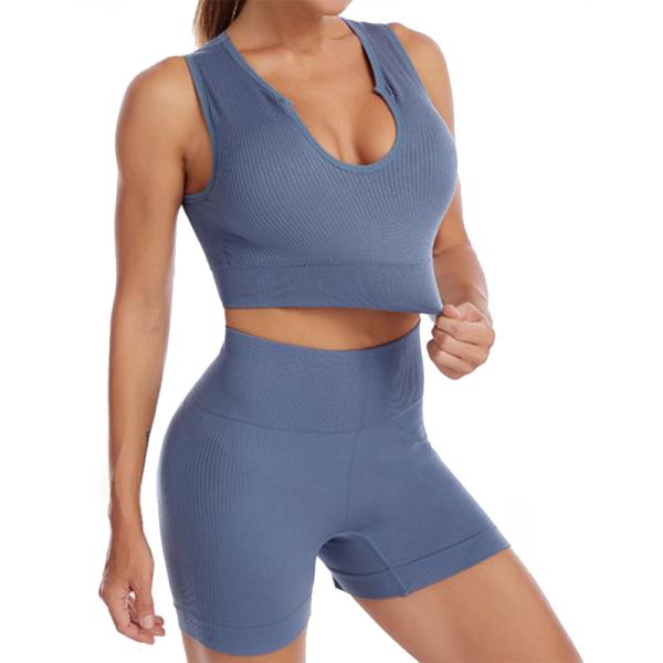 Factory High Quality Sport Suits Running Athletic Training Fitness Yoga Sports Bra Shorts