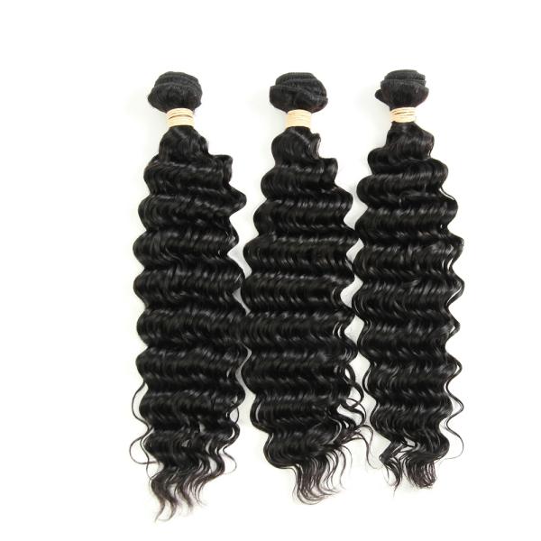 No Smell 8A Peruvian Human Hair Weave Deep Wave Soft Curly Weave Hair