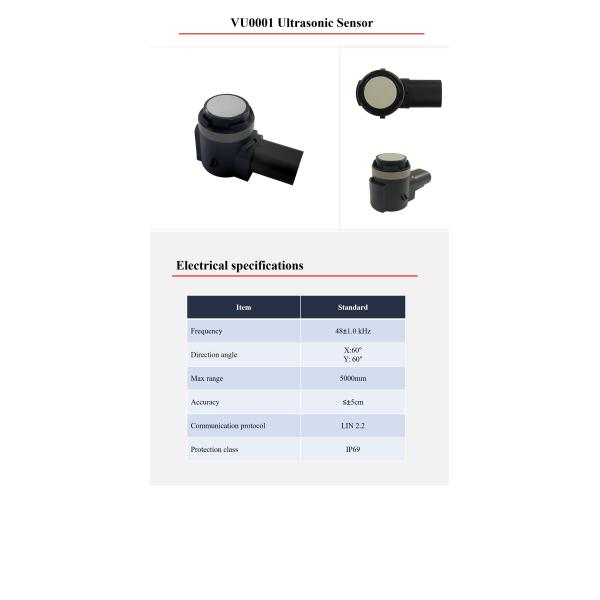 Ultrasonic Distance Measuring Sensor 48 KHz Obstacle Avoidance Sensor