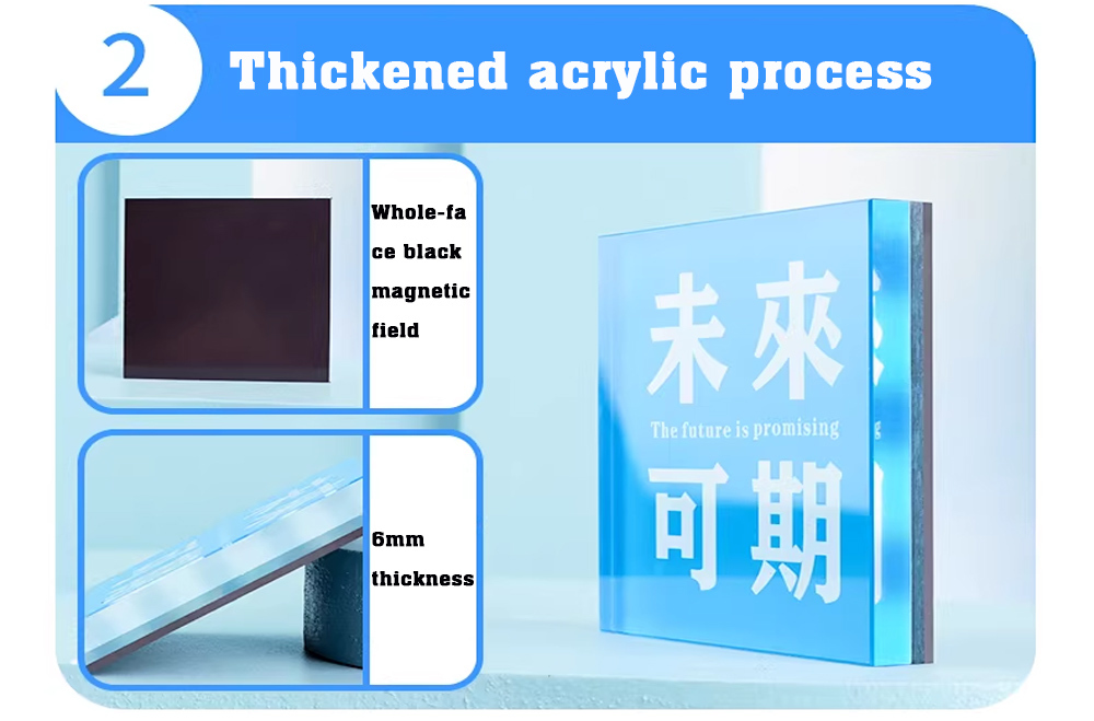 Custom High-Transparency Acrylic Refrigerator Sticker with Strong Magnetic Design and Customizable Size and Shape