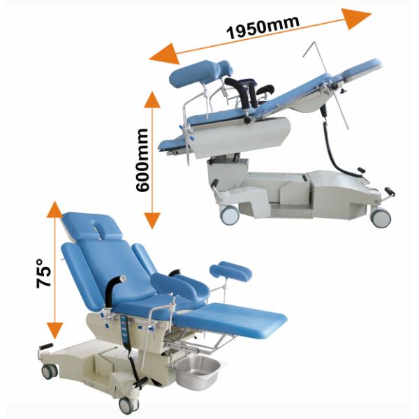 Electrical Hydraulic Examination Bed / Alluminium Alloy Adjustable Hospital Beds
