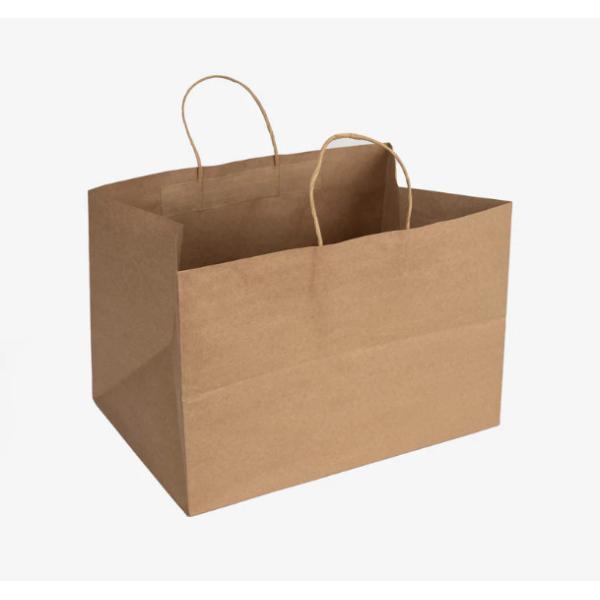 bolso de empaquetado para llevar de Kraft con la manija