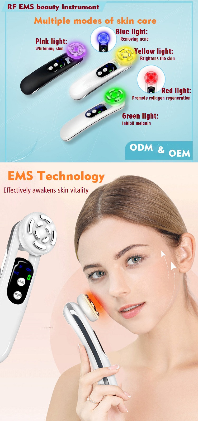Лицевая кожа RF EMS машины красоты затягивая прибор