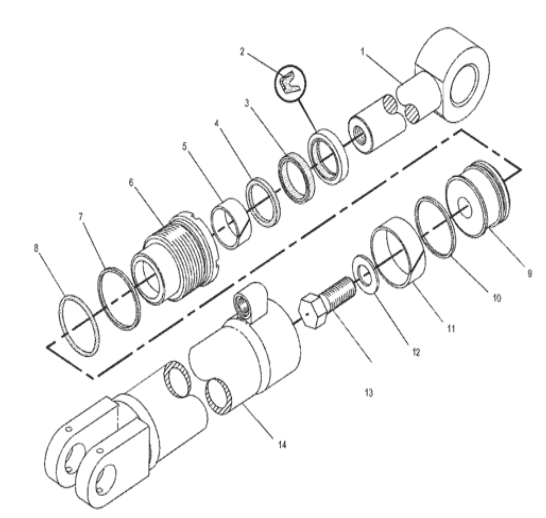 CA8T3589 8T-3589 8T3589 Seal Kit Boom Cylinder Fits Caterpillar Backhoe Loader 416 428