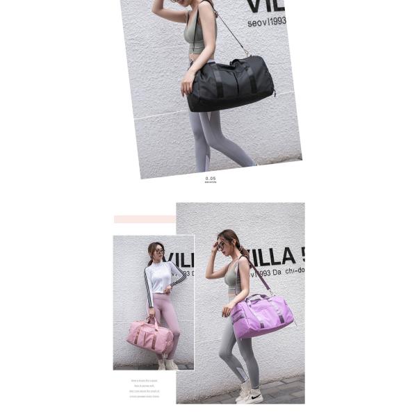 Multiple Color Nylon Travel Bag With Handle Dry And Wet Separation