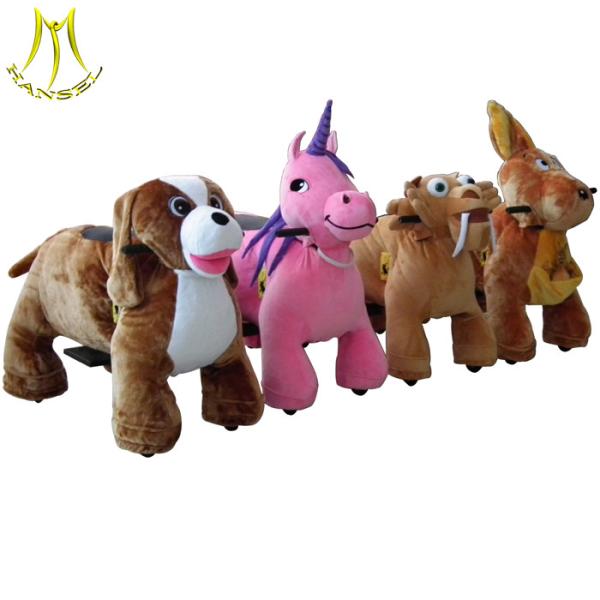 Hansel amusement animal ride made in china and stuffed animals kids scooter for kids with plush walking horse toy