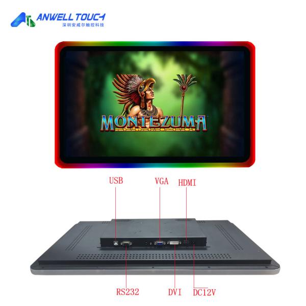 PCAP BalIy Capacitive Touch Screen Monitor 23.8 Inch  Acrylic LED Light HD Monitor Gaming Touch Display