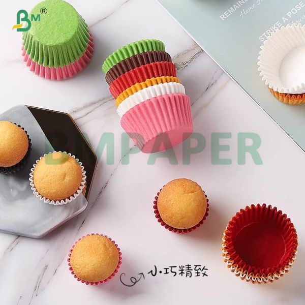 FDA 38gsm Colorful Premium Muffin Liner Paper In Sheet For Oven Liners Cupcake