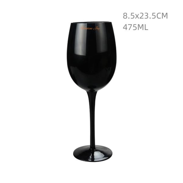 475ML Black Colored Wine Glass Handmade Exquisite Craftsmanship