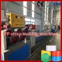 Polypropylene PP Strap Production Line With Recycled Material And PLC Control Double Embossing
