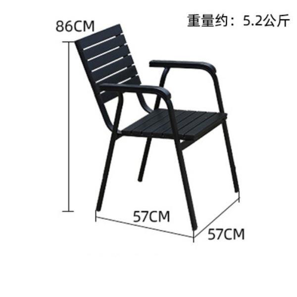 Modern Plastic Wood Garden Tables and Chairs Outdoor Furniture Set for Hotel Patio Dinning