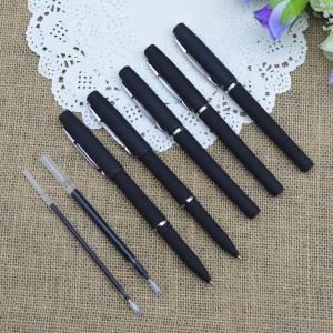 Gel pen,Promotional gel-ink pen with cap,black rubber gel-ink pen,Metallic gel-ink pen
