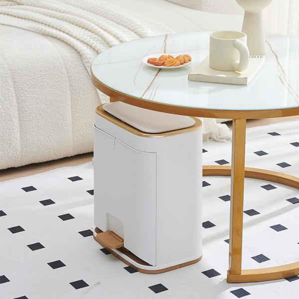 Household 2023 New Pedal Type with Cover Kitchen Living Room Toilet Toilet Large Capacity Automatic Packaging Trash Can