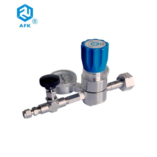 Double Gauge 3000psi SS316 Needle Valve Pressure Reducer 1/4 NPT