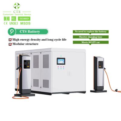 Recipiente da bateria de armazenamento da energia de BESS 150kwh 300kwh de CTS com o carregador rápido da C.C. CCS2 EV de 50KW 100kW
