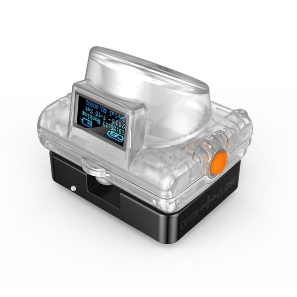 Portable Cordless LED Miners Cap Lamp OLED Display With Wireless Charging System