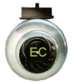4EC  In-Line Centrifugal  Fan Hydroponics  Sheet Steel Ceiling Wall Mount