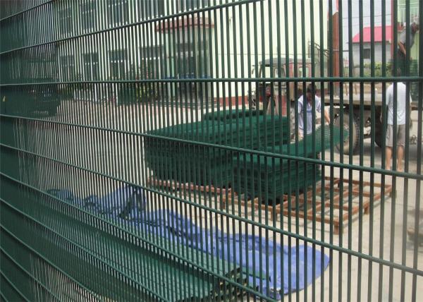 Green Color PVC Coated Welded Wire Mesh Panels/PVC Coated Prison 358 Security Fencing export to malaysia ,