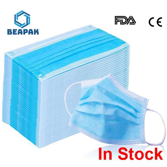 Skin Friendly 3 Ply Non Woven Face Mask For Blocking Dust Air Flexible Earrings