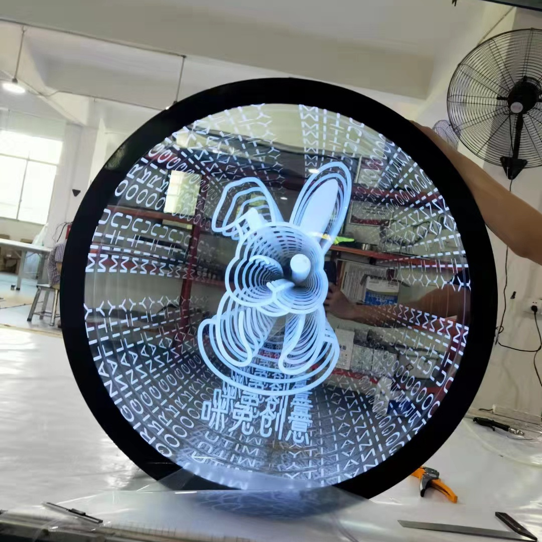 Infinity Letter Mirror — Multi-layer Mirror 3D Acrylic Letter with Custom Neon LED