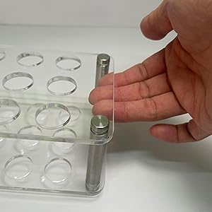 Scientific Experiments 12Pcs 20x150mm Glass Test Tubes With Cork Stoppers 1 Rack Of Acrylic Material
