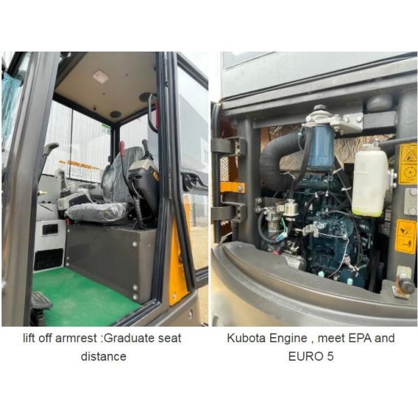 Двигатель евро 5 CE экскаватора резиновой автошины экскаватора 4 тонн потребление мини мини низкое