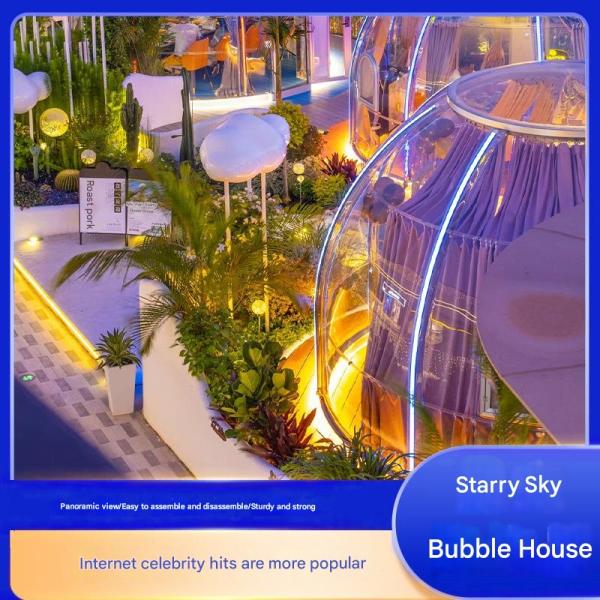 Leisure Facilities Internet Celebrity Bubble Room Glass House Outdoor Restaurant Transparent Dome Room Star Room