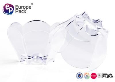 Disposable Plastic Dessert Cup Tulip Container 4Cm Hight , 7Cm Top Diameter