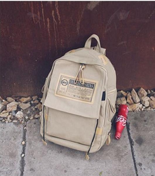 Custom new wholesale fashion Korean school boys custom canvas shoulder bag female large capacity travel backpack