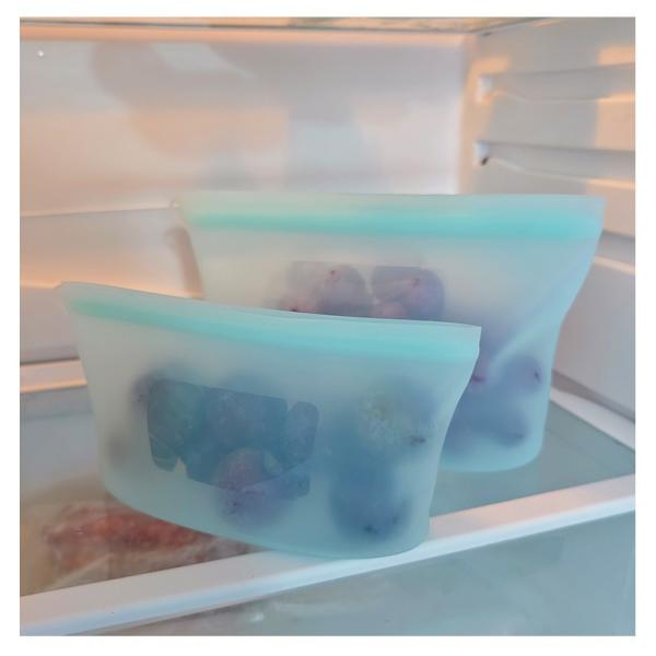 Sacs de conservation alimentaires réutilisables en silicone de qualité supérieure pour la congélation, la cuisson et l'organisation – Étanche, résistant aux odeurs et facile à nettoyer – L'alternative durable idéale aux contenants alimentaires en plastique jetables