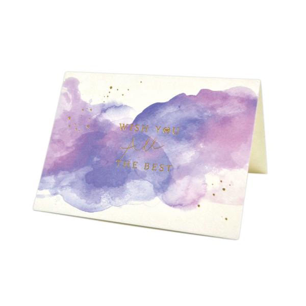 CMYK Creative Mini Tarjetas de felicitación de color de papel de oro Tarjetas para niños para el cumpleaños