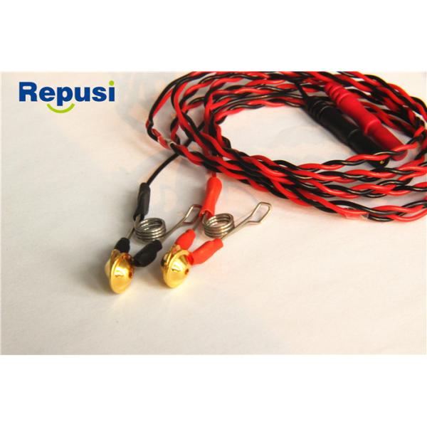 Disco dorado del oído de los electrodos reutilizables del clip, electrodo del oído de EEG en pares