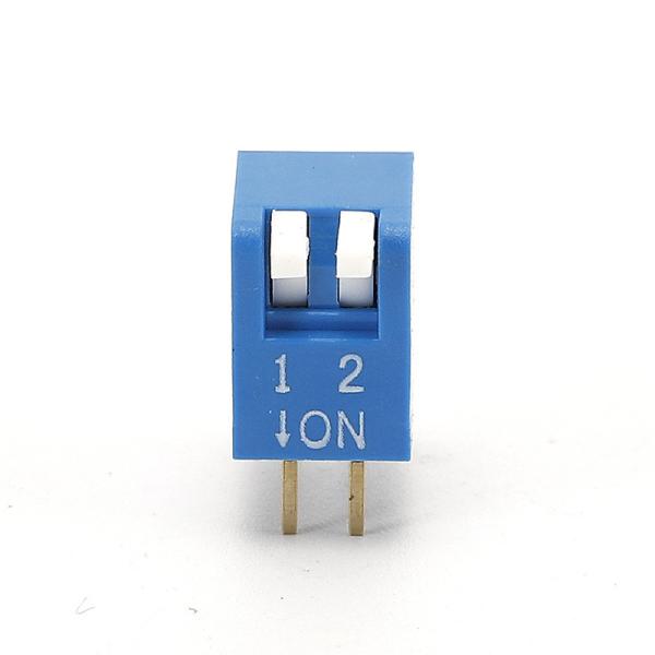 DP Series SMT DIP Switch , Spst 2.54mm 2 Positon Piano DIP Switch