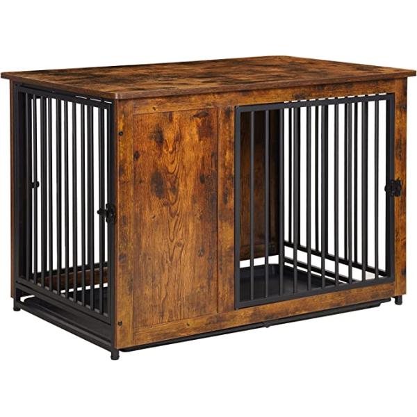 Double Doors Eco-friendly Wooden Dog Crate A Functional and Eco-conscious Choice