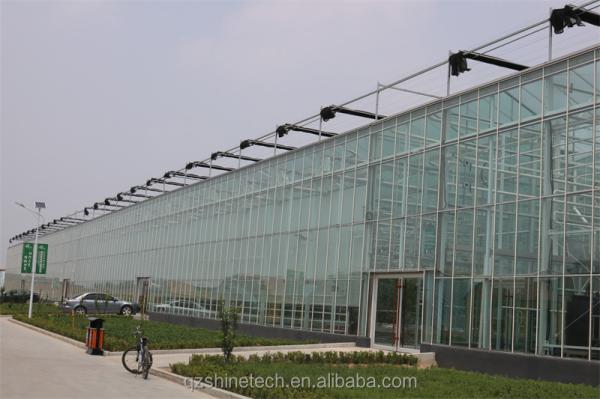 Multi Span Glass Greenhouse Agricultural Equipment for Vegetable Fruits and Flowers