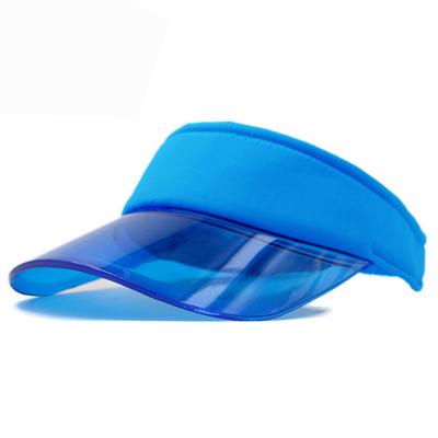 Transparent Sun Visor Caps Adjustable 56cm 58cm Fluorescent Color