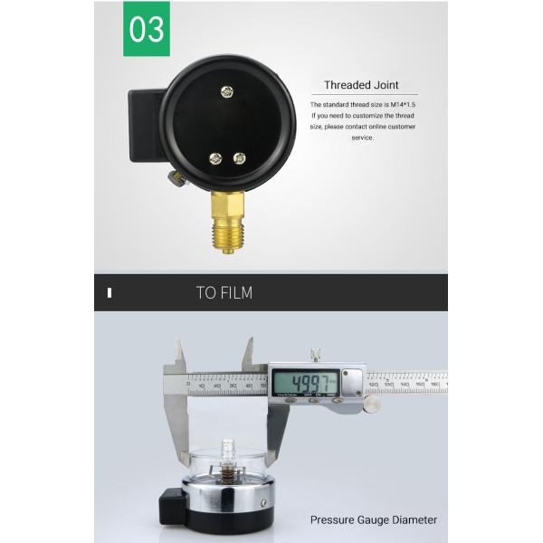 High Pressure Hydraulic Oil Pressure Gauge with Electrical Contact Range 60MPa
