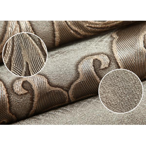 Washable Victorian Style Wallpaper For Living Room , Contemporary Damask Wallpaper Mould Proof