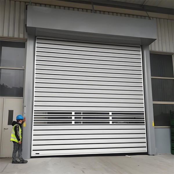Aluminum-Panel Spiral High Speed Door Roll-Up Shutter System Commercial Building Access