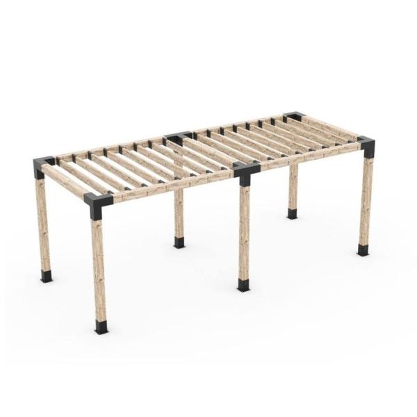 Elevated Wood Stand Kit with Stamping Process and Steel Brackets Fits 6x6 Pergola