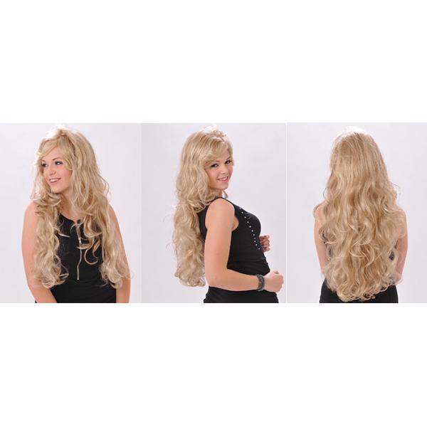 26 Inch Long Wave Noble Blond Synthetic Hair Cosplay Wig No Shedding No Tangle
