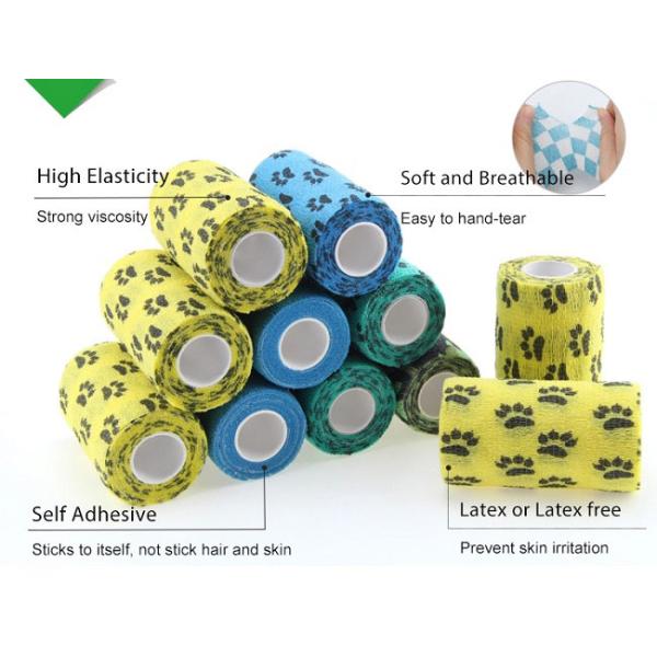 Non Woven Elastic Cohesive Bandage , 10cmX4.5m First Aid Bandage