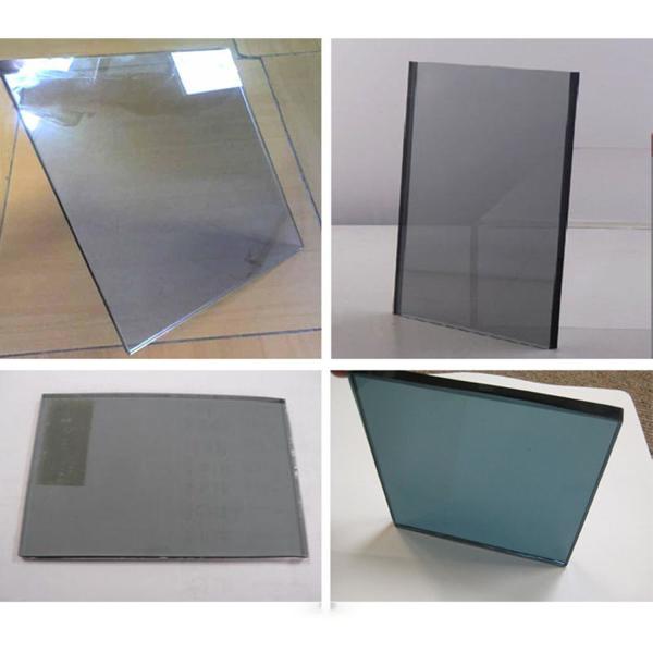 Flat Polished Reflective Glass in Dark Blue Bronze and Grey for Building Construction