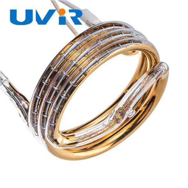 380V 2700W Lampe à chaleur circulaire à infrarouge dorée