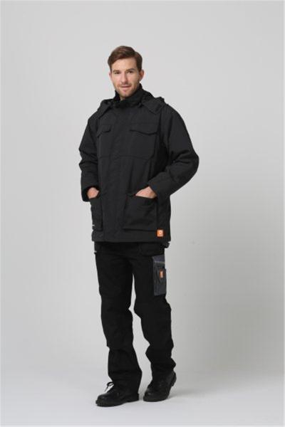 Cotton Padding Hooded Cold Weather Workwear Jacket , Warm Winter Work Coats
